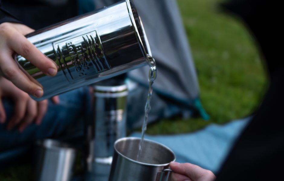 An image of a stainless steel gravity system
