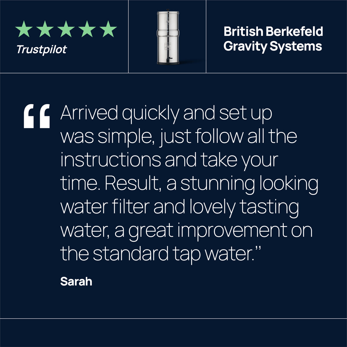 British Berkefeld® Stainless Steel Gravity System + Ultra Fluoride Ceramic Filters