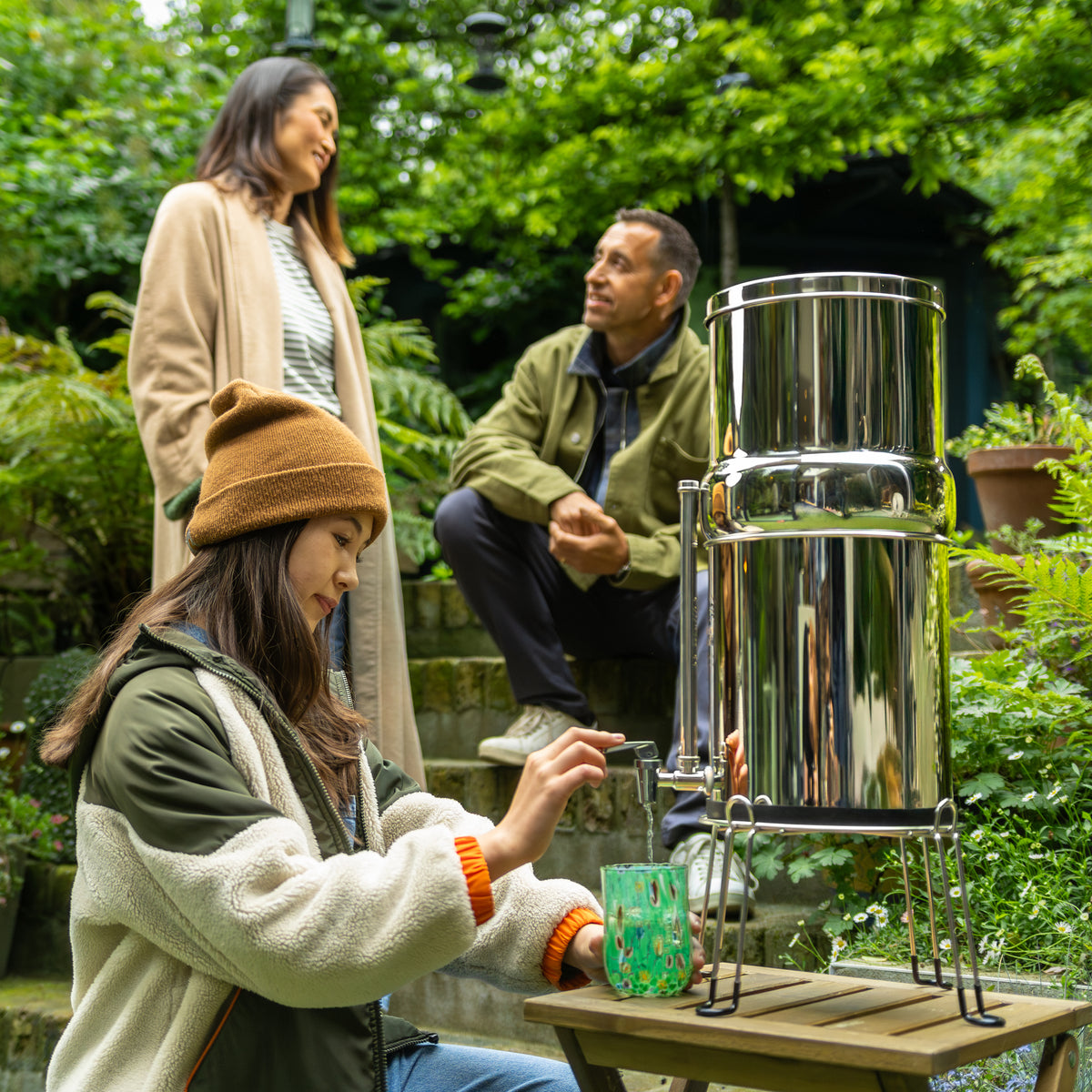 British Berkefeld® Stainless Steel Gravity System + Ultra Fluoride Ceramic Filters