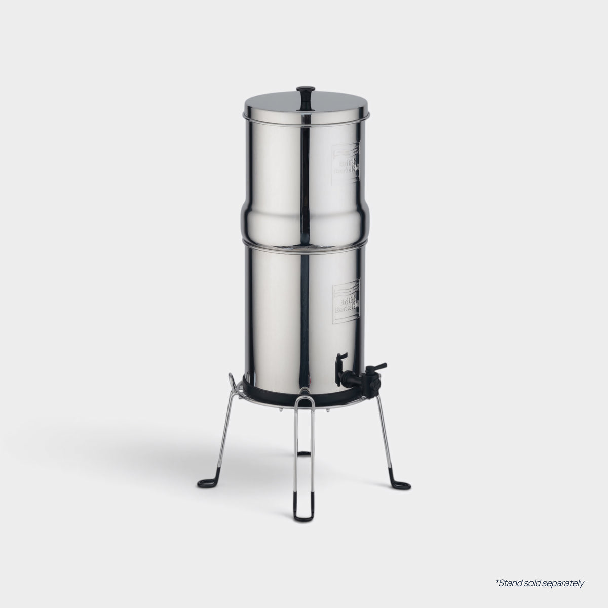 British Berkefeld® Stainless Steel Gravity System + Ultra Fluoride Ceramic Filters
