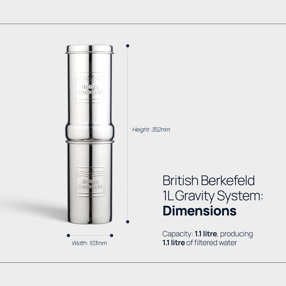 British Berkefeld® 1 Litre Stainless Steel Gravity System & Ultra Sterasyl®