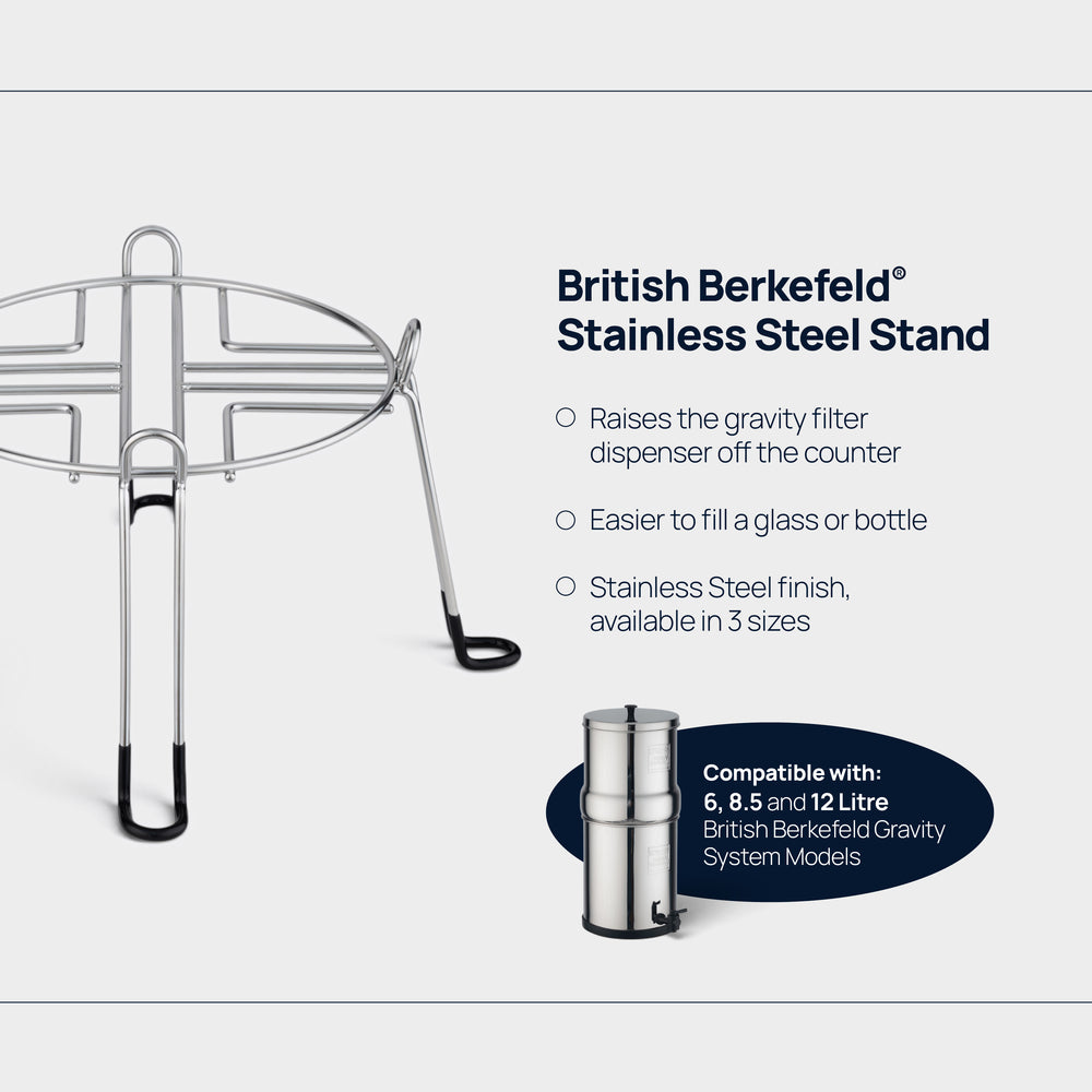 British Berkefeld stainless steel stand