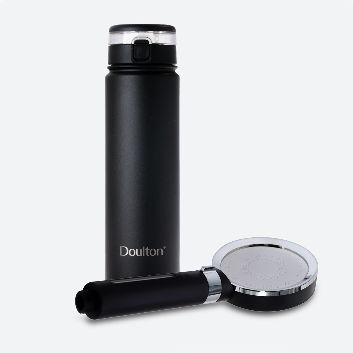 Doulton Shower Head & Bottle Bundle - Black