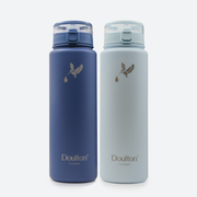 Both blue water filter bottles