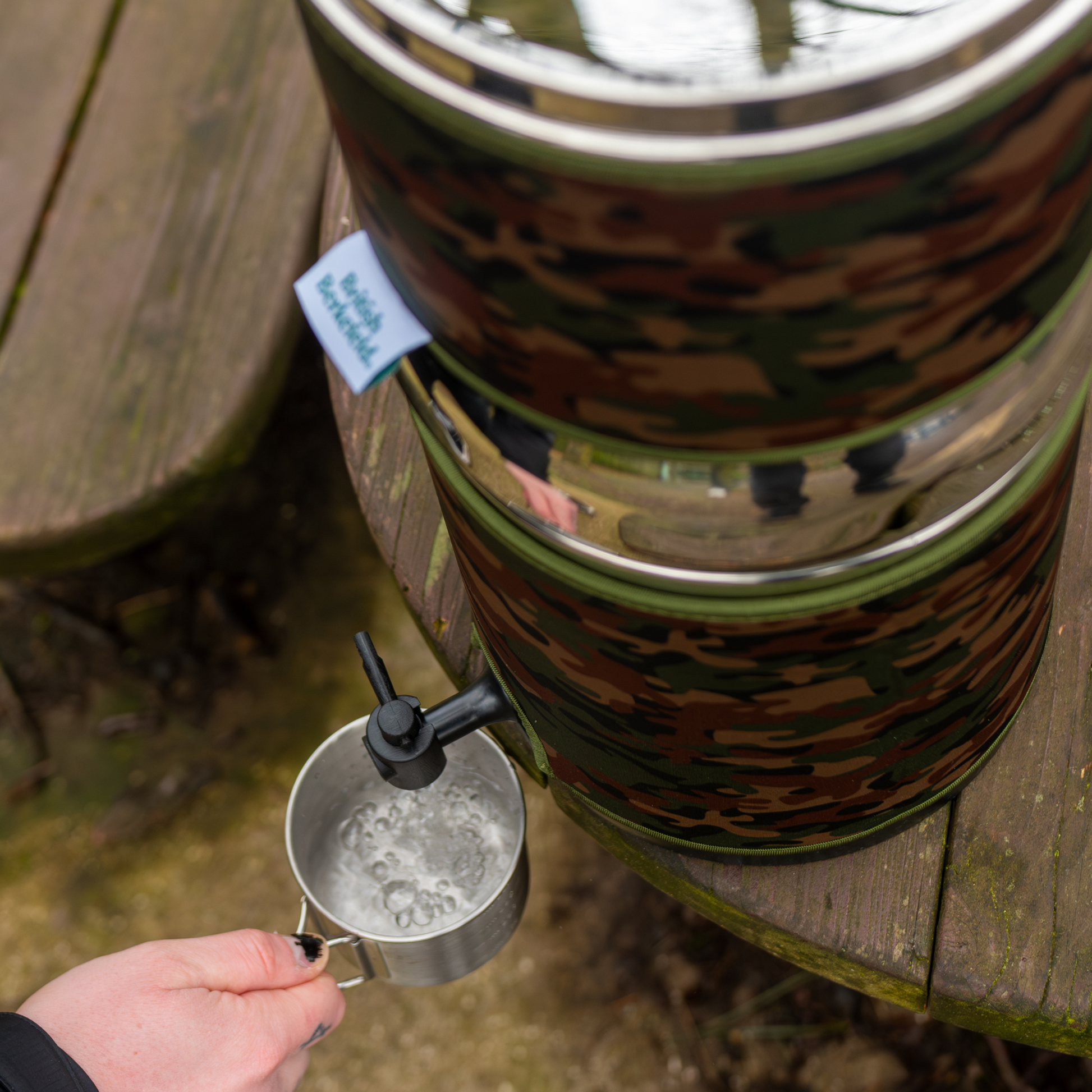 a large British Berkefeld gravity water filter system 