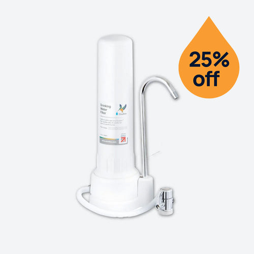 Countertop water filter system 25% off offer