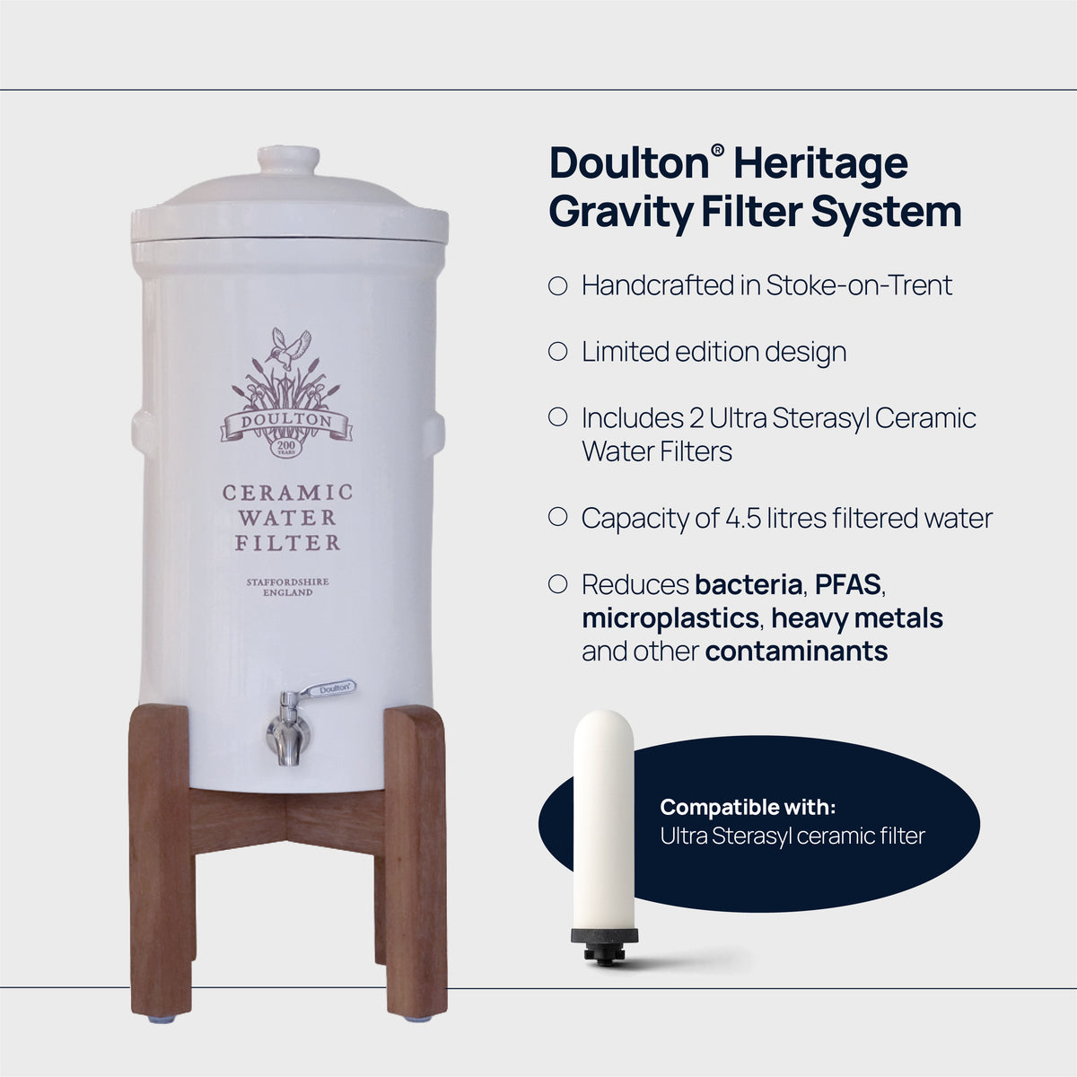 Système de filtre à gravité Doulton® Heritage