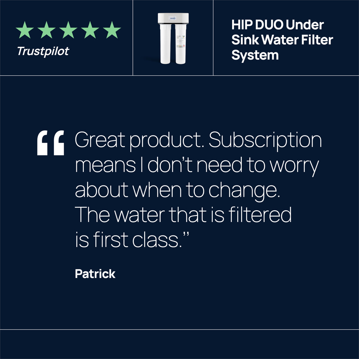 Système de filtre à eau sous évier Doulton® HIP DUO avec Biotect Ultra®