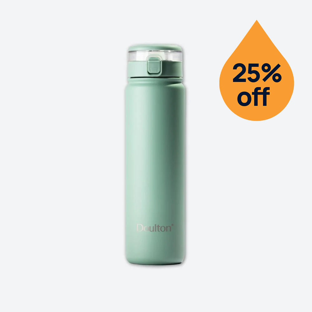 Green water bottle 25% off offer