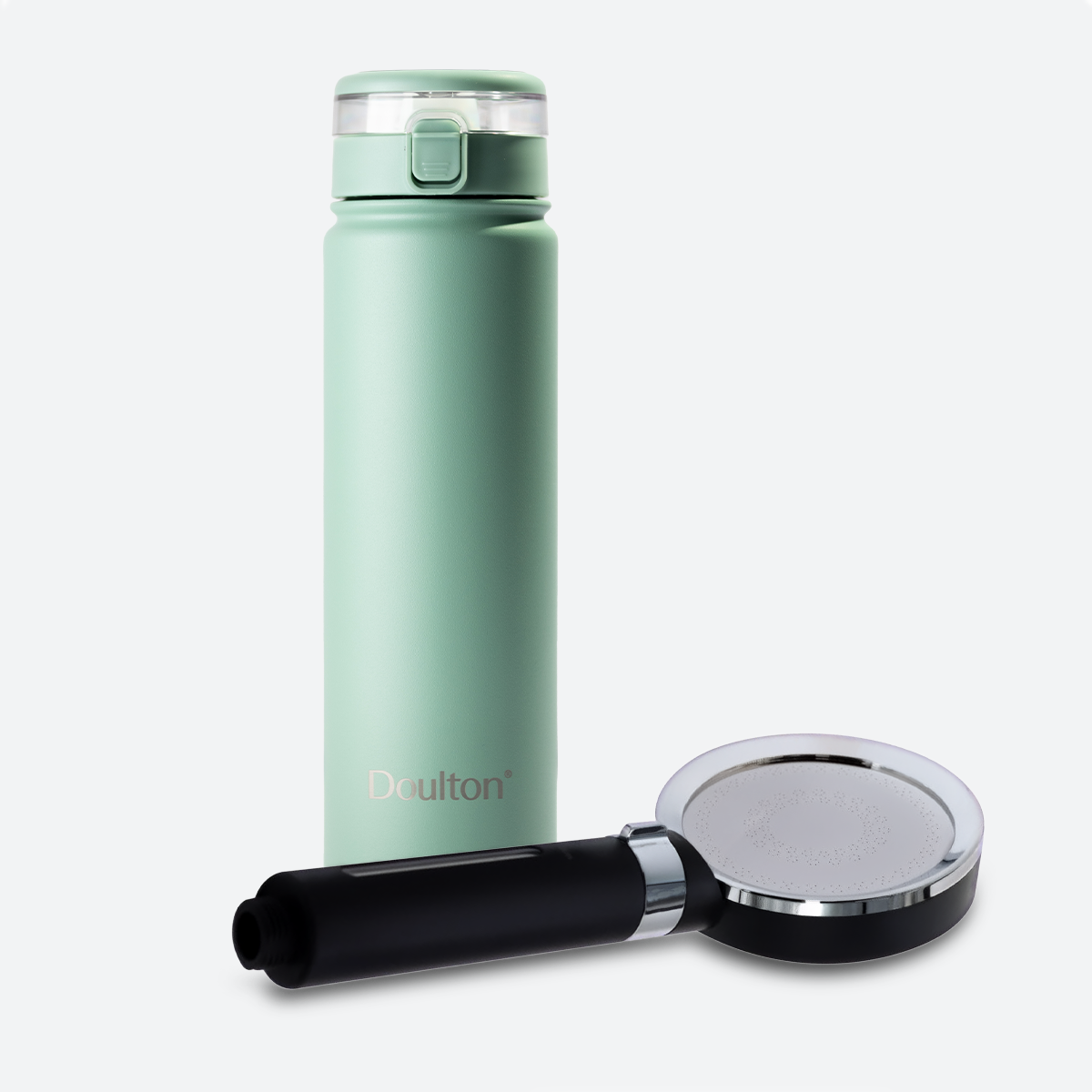 Doulton Shower Head & Water Bottle Bundle - Green