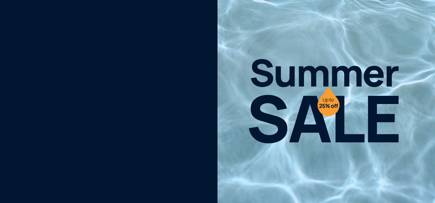 water background with 25% off summer sale offer 