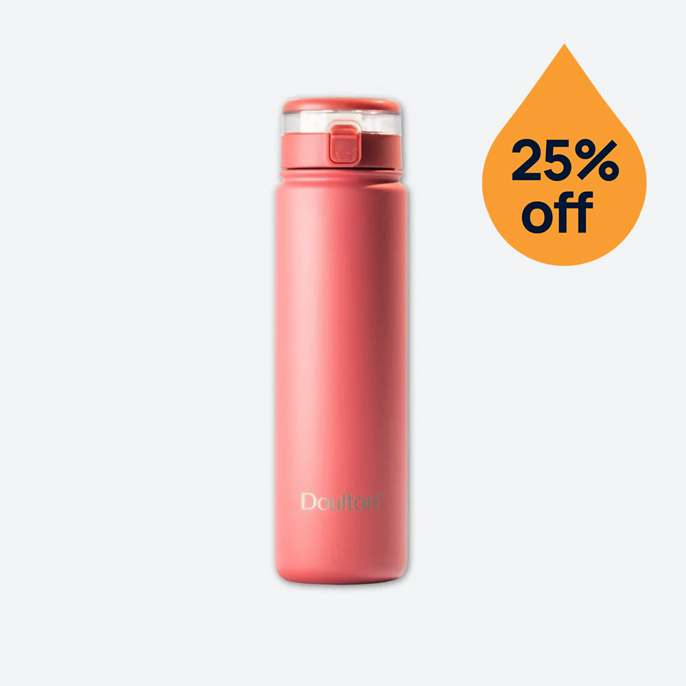Pink water bottle 15% off offer