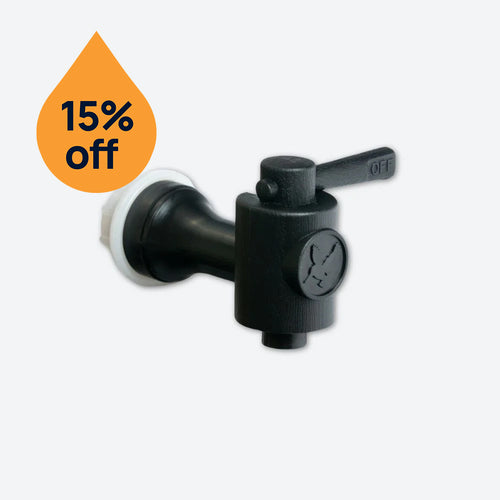 Plastic gravity tap 15% off offer
