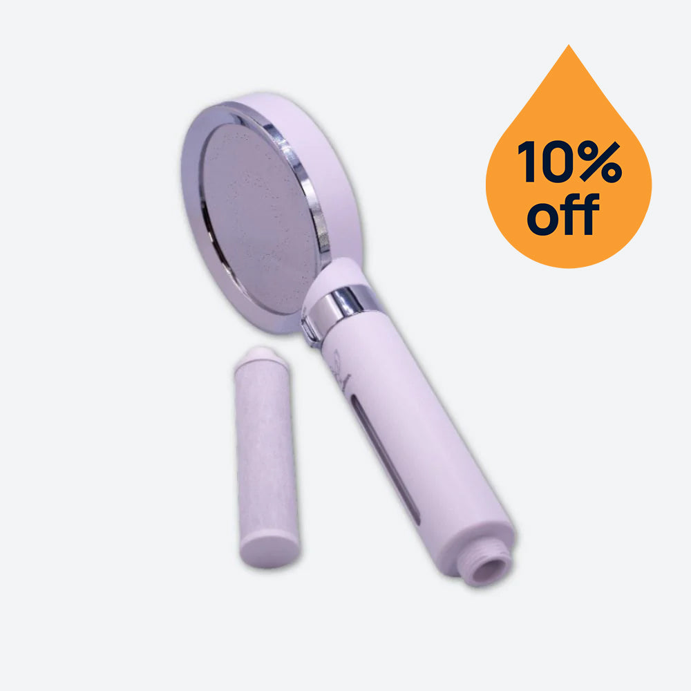 White shower head 10% off offer