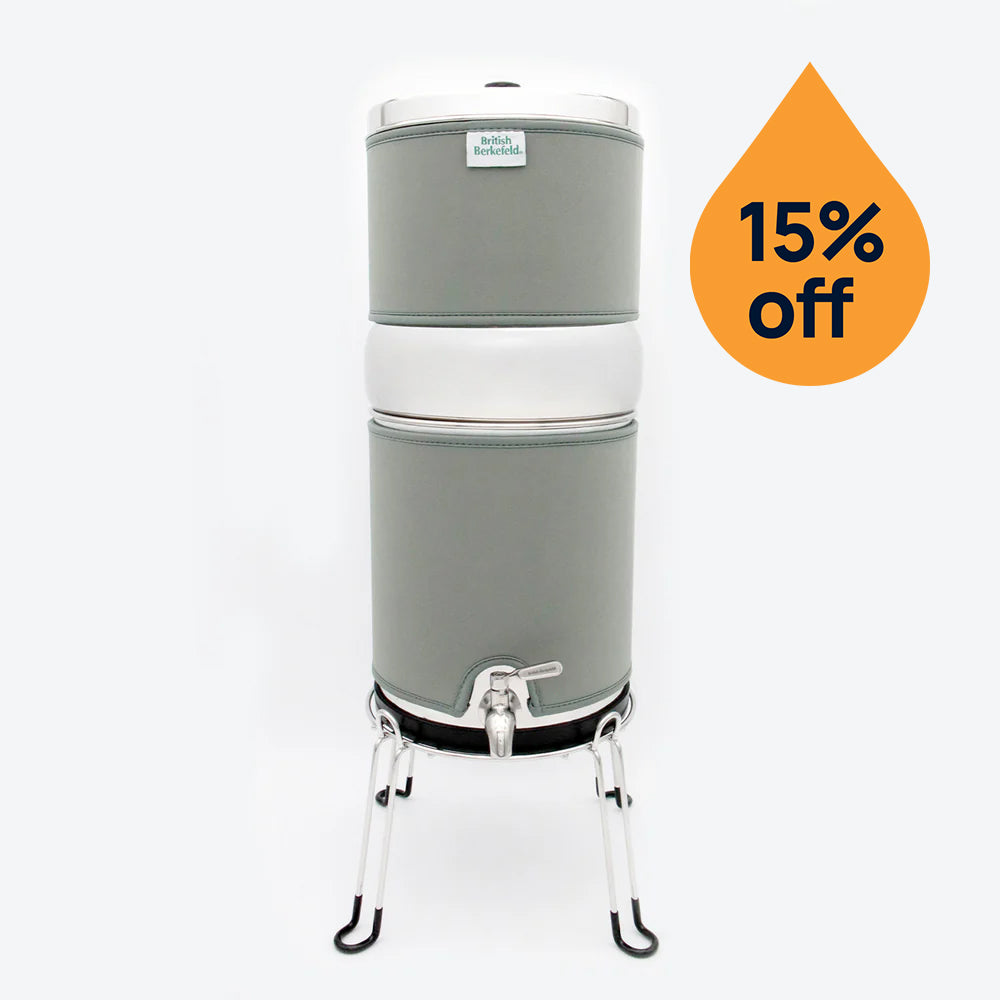 sage green gravity water system sleeve 15% off offer