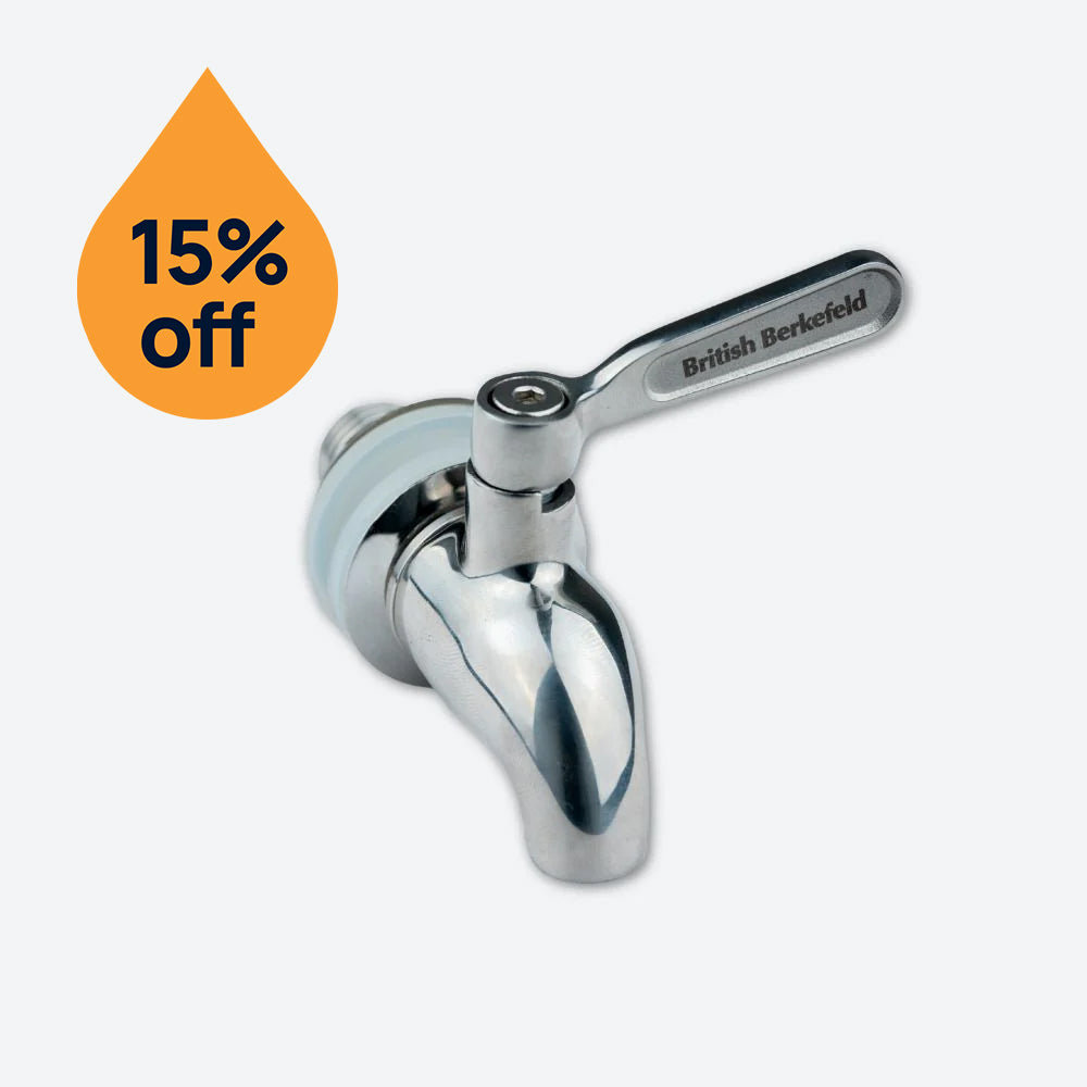 Steel gravity tap 15% off offer