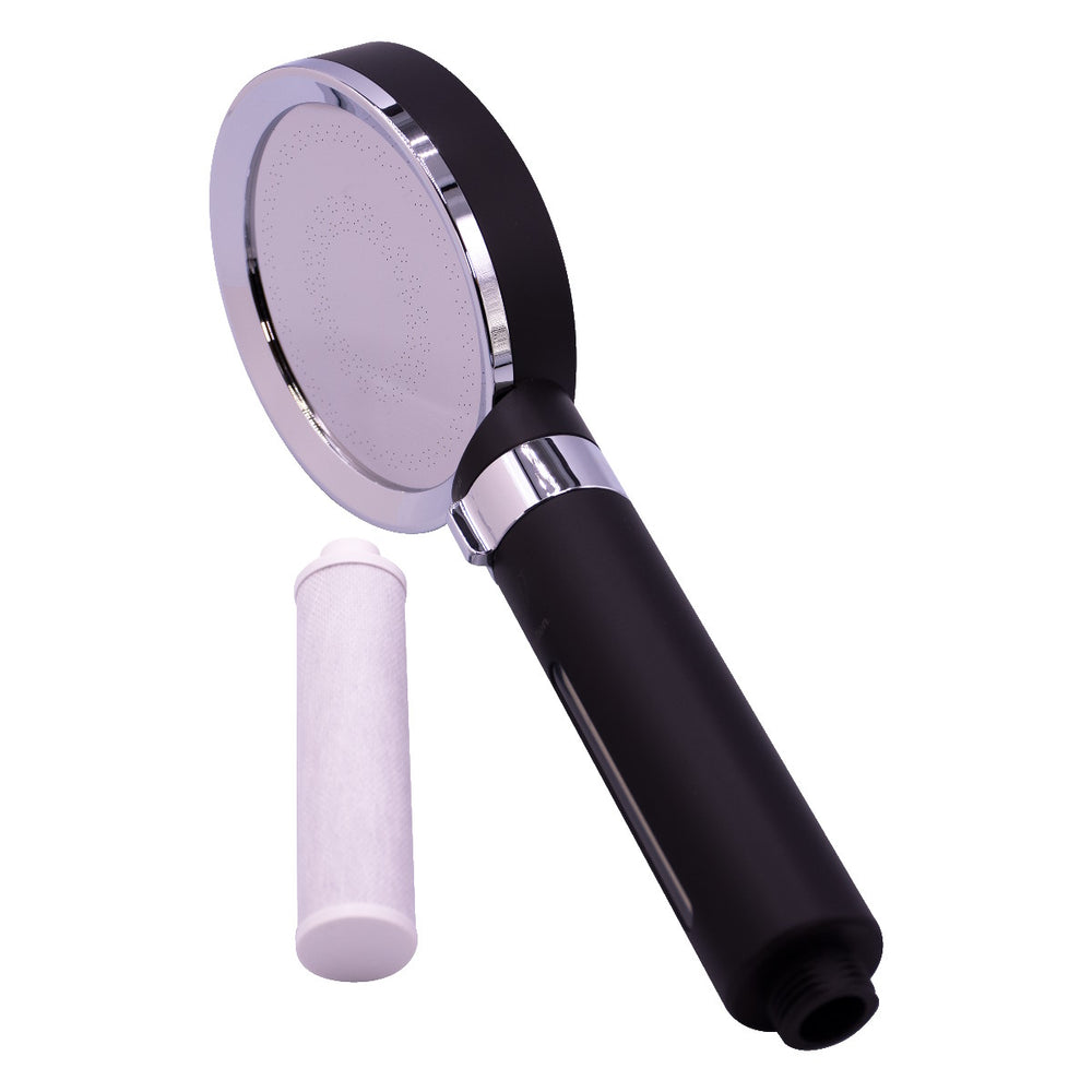 black filter shower head