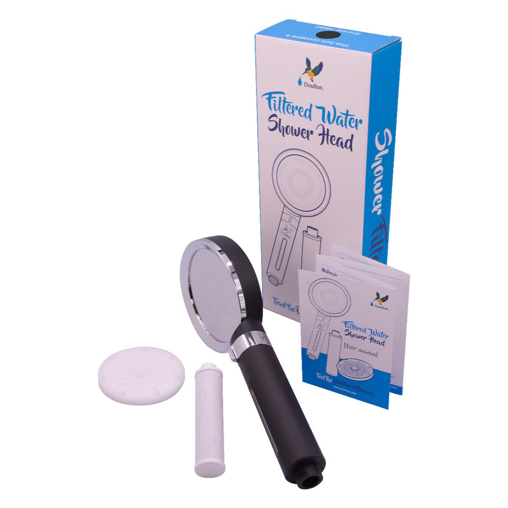 black filter shower head 