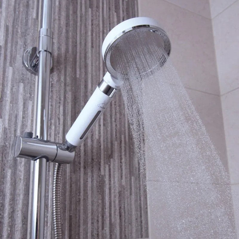 white filter shower head